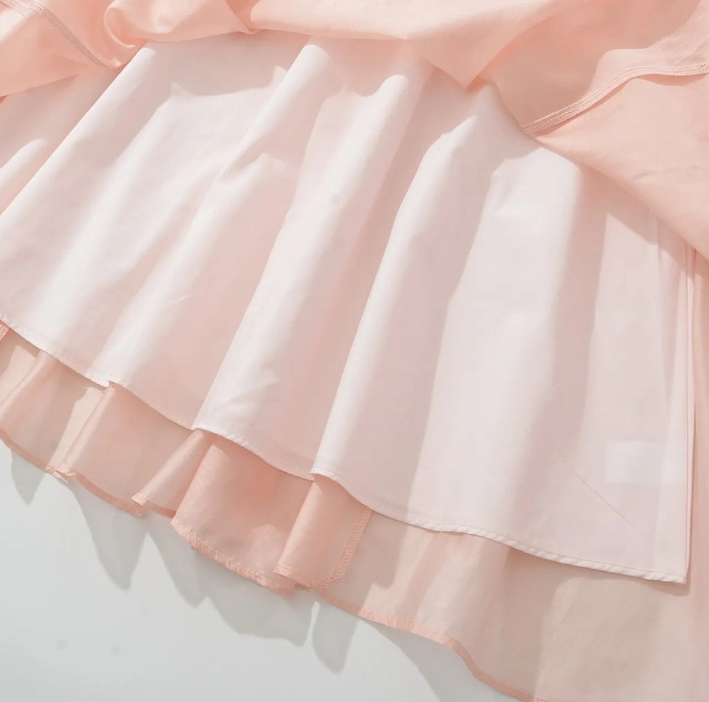 Whispering Rose Flowing Chiffon Midi Dress