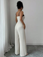 Strap Waist-Cinching Colorblock Dress & Pants Set