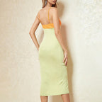 Sophisticated Slit & Open-Back Evening Dress