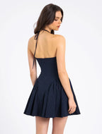 Elegant Fitted Waist Open-Back Sweetheart Dress