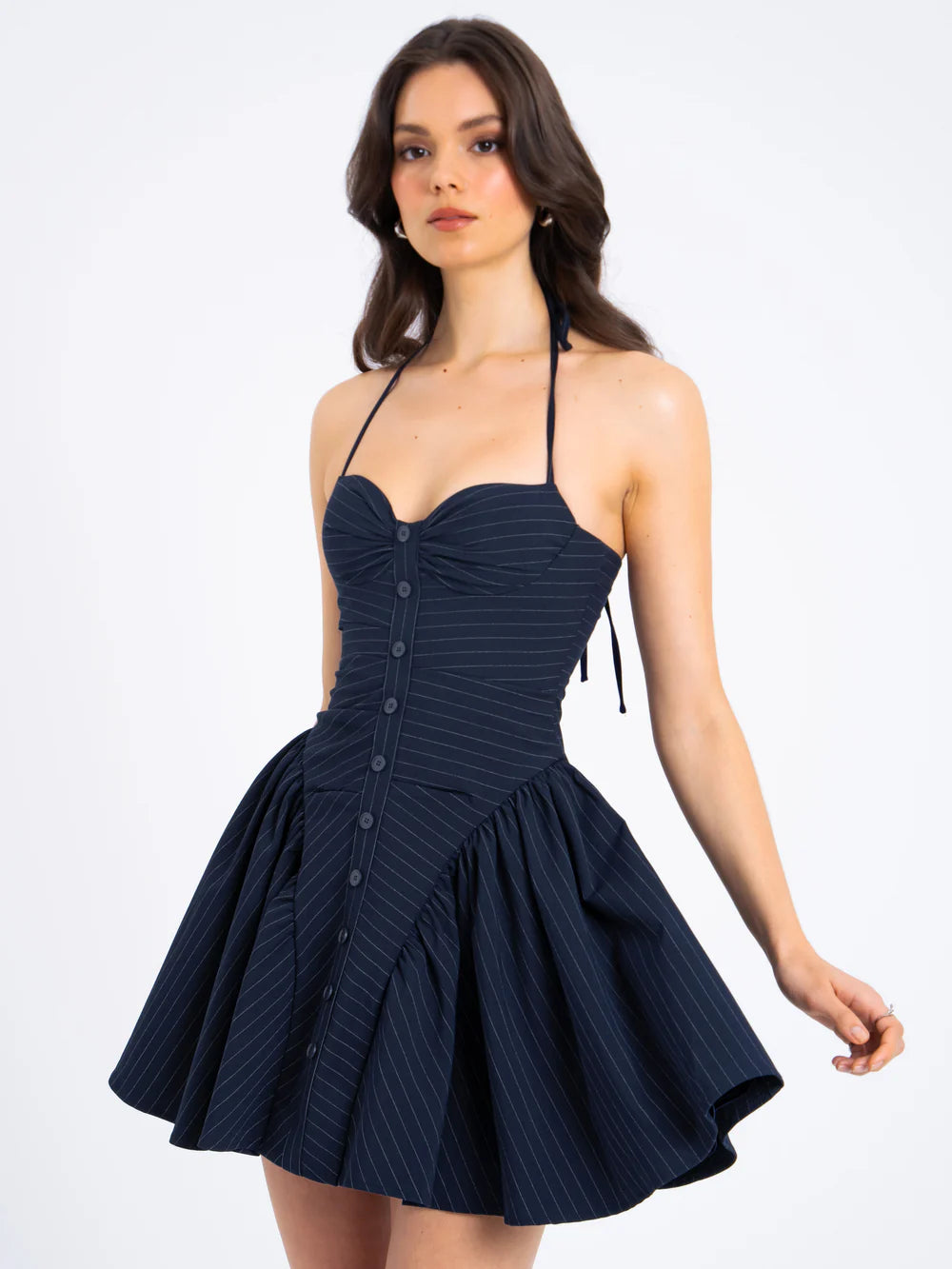 Elegant Fitted Waist Open-Back Sweetheart Dress