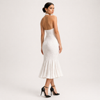 Sexy Backless Halter Strap Hollow-Out Maxi Dress