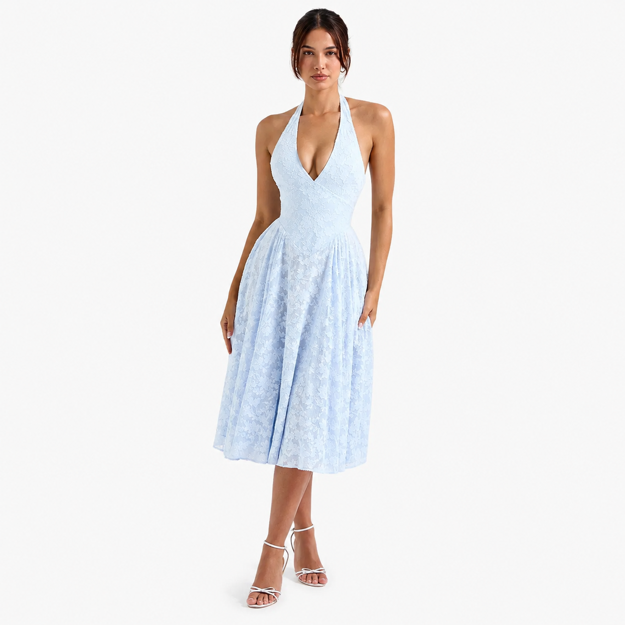 French Minority Halter Sexy Backless Dress