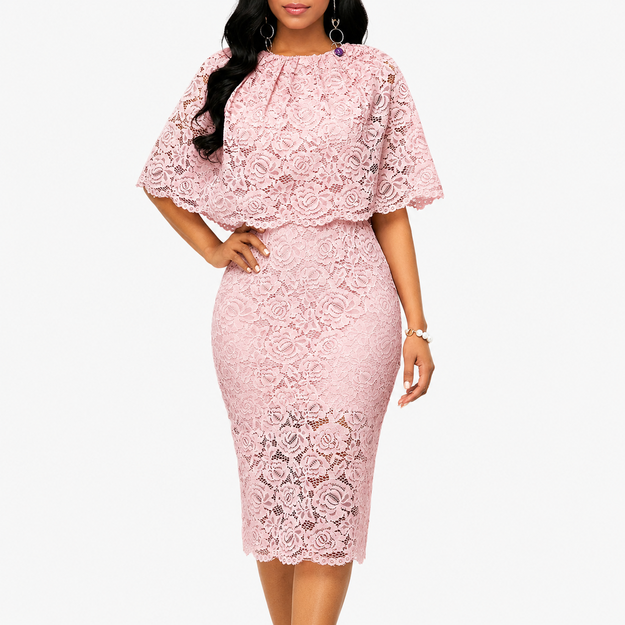 African Lace Dashiki Plus Size Maxi Dress