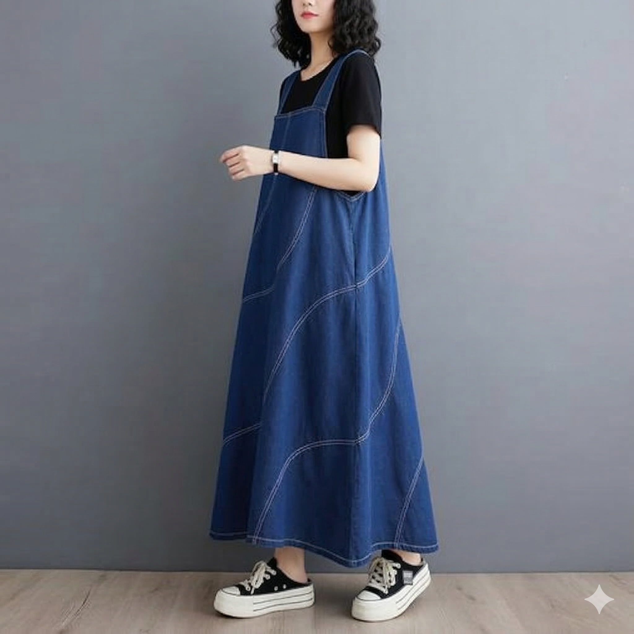 Chic Korean Retro A-Line Dress