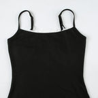 Flore Black Crystal Straps Backless Gown
