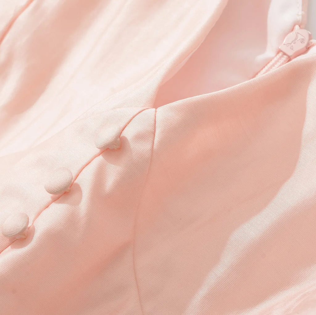 Whispering Rose Flowing Chiffon Midi Dress