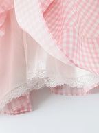 Sweet Cute Lace Stitching Cotton Mini Dress